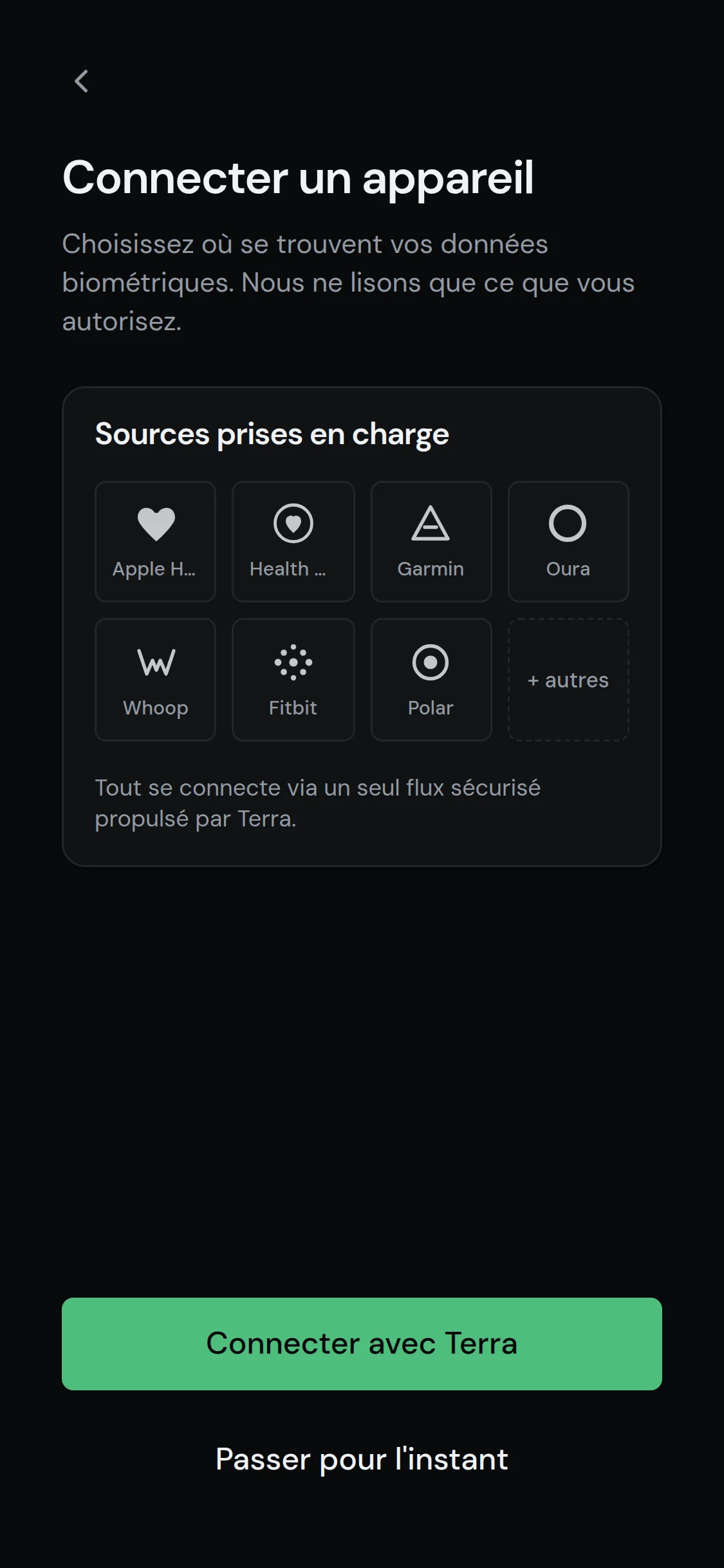 Wearables et apps appairés en un flux sécurisé