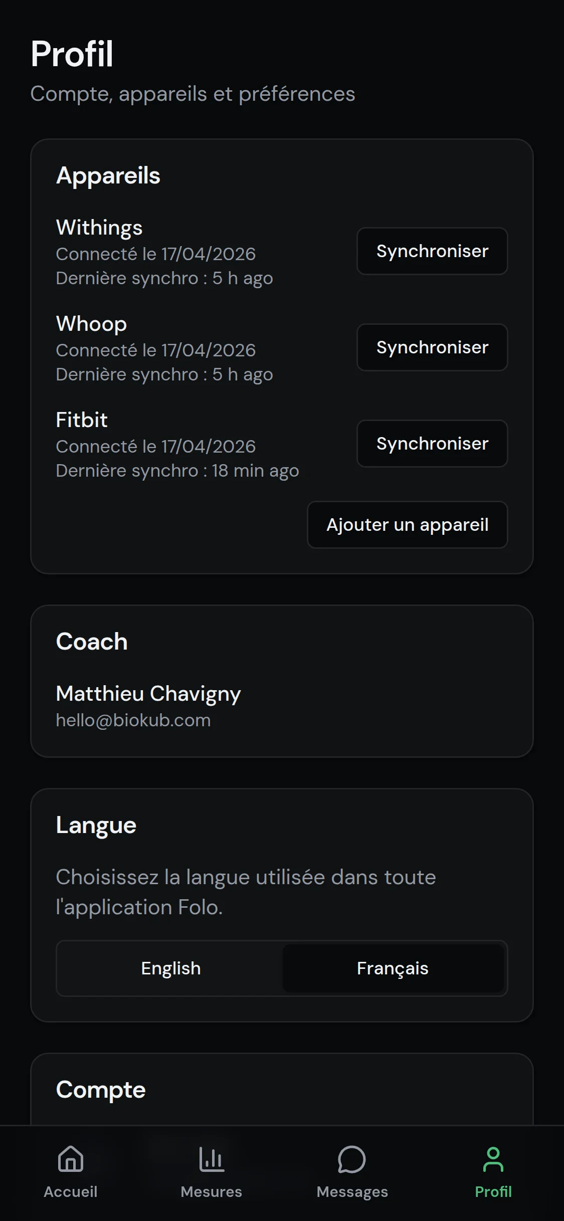 Appareils connectés, en synchronisation continue